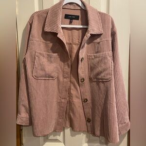 Womens blush pink corduroy Shacket